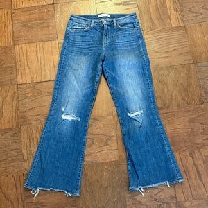 Flying Monkey Distressed Blue Wide Leg Jeans